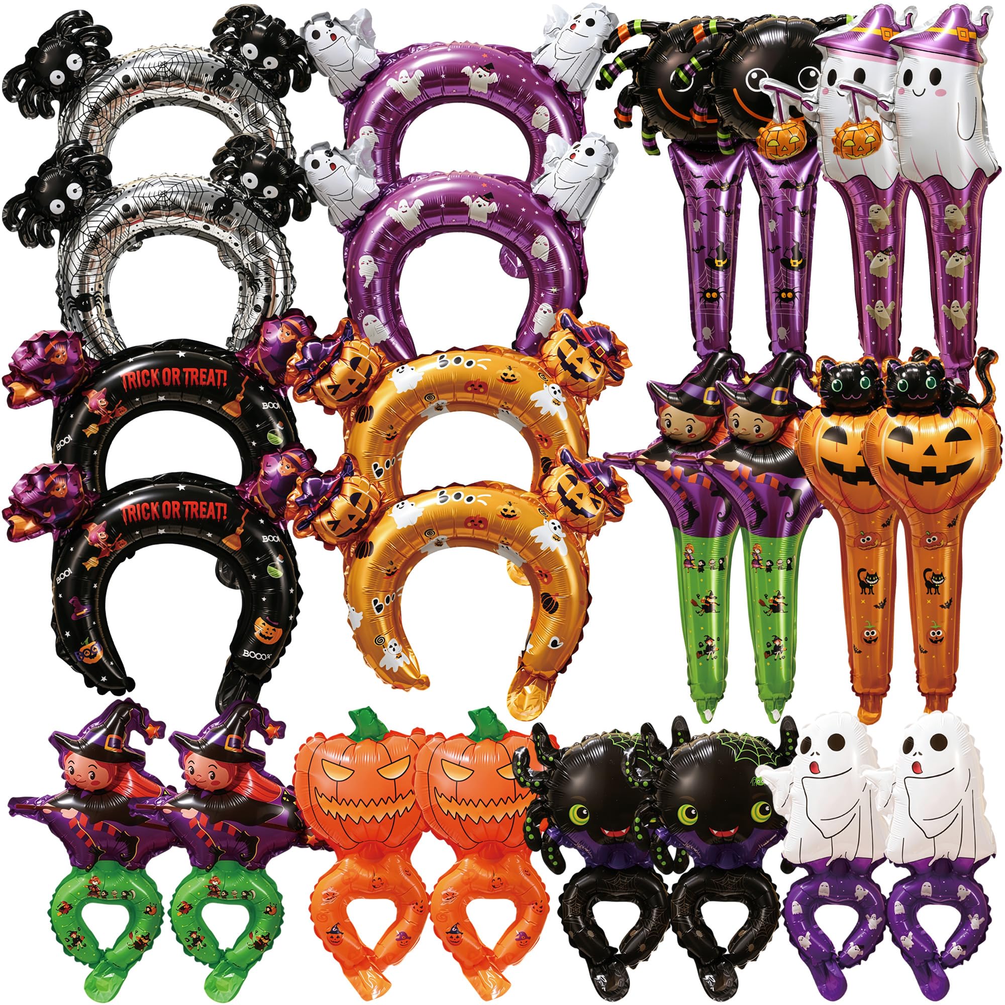 24 Pcs Halloween Foil Balloons Kit for Halloween Party Decoration