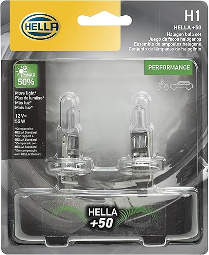 Vista 16 de HELLA Bombilla de rendimiento H1P50 +50, 12 V, 55 W (paquete de 2)