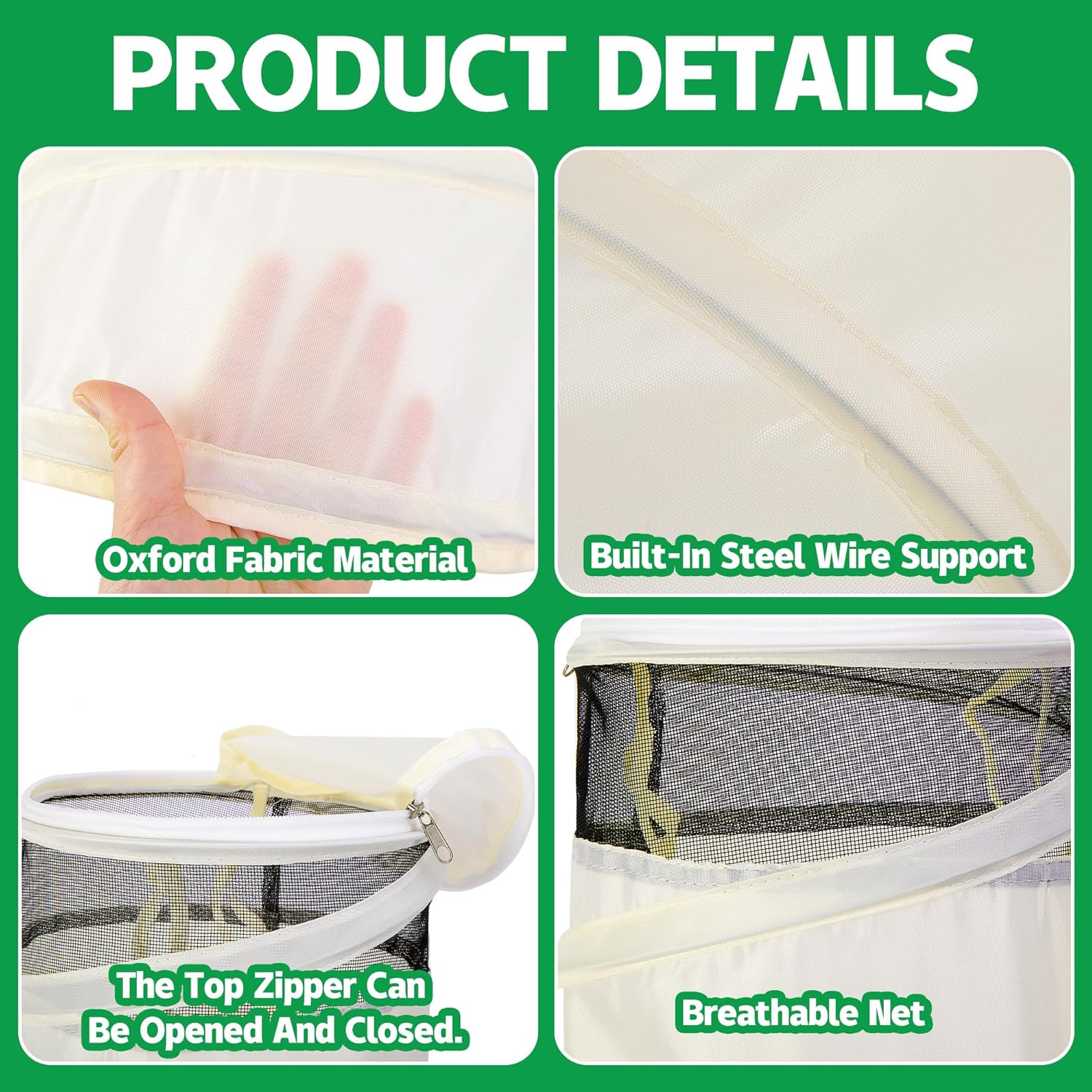 Purple Star 3 Pcs Pop Up Rose Cones for Winter Protection, 20" x 13" x 9" Winter Rose Collars Protective Cover, Freeze Protection Roses Bush Cover for Protecting Against Frost Wind and Animals Eating