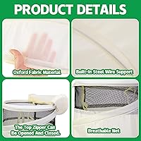 Vista 3 de 3 conos de rosas emergentes para protección de invierno, 20 x 13 x 9 pulgadas, cubierta protectora de collares de rosas de invierno, protección