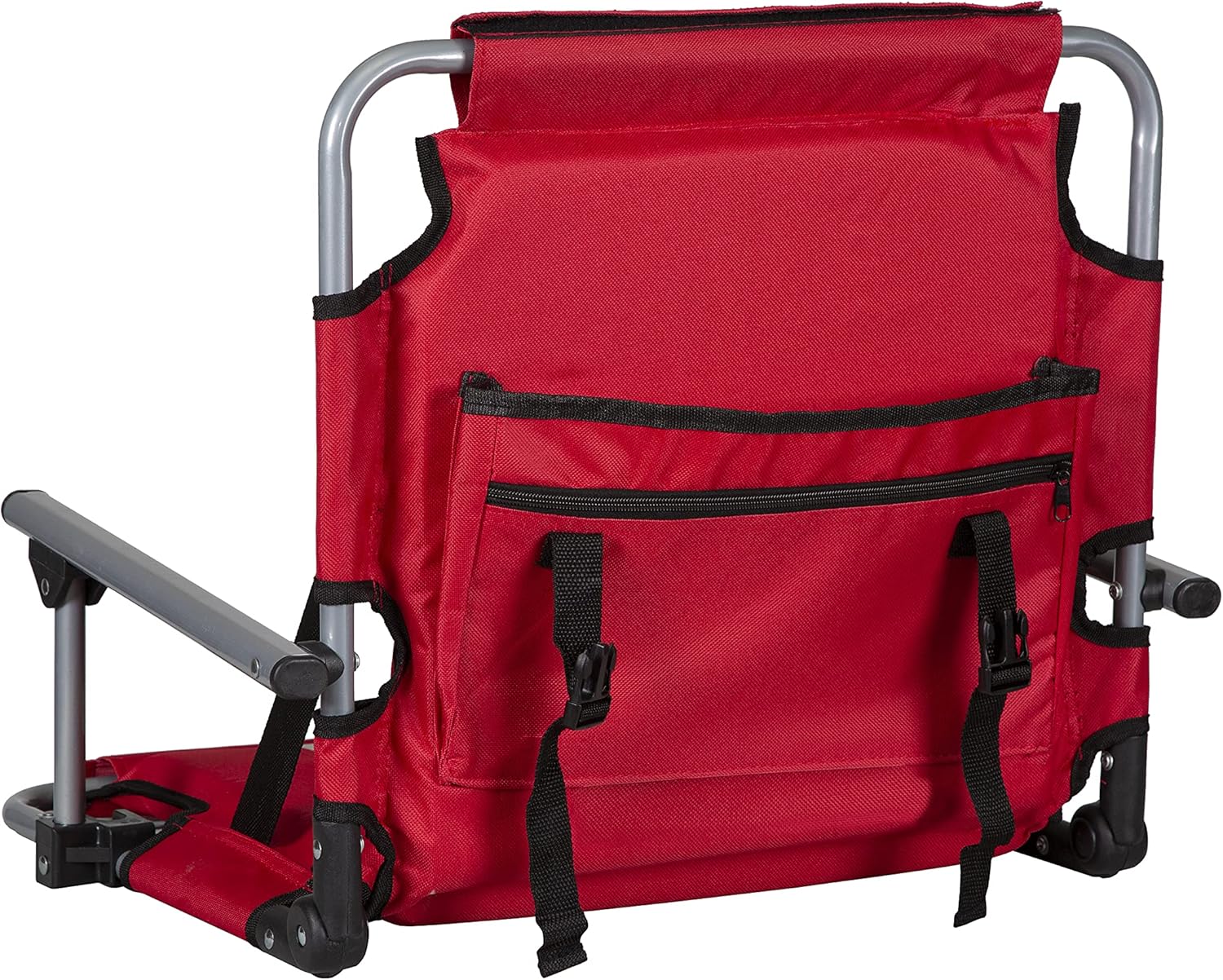 Stansport Folding Stadium Seat with Arms, Red/Grey(19- X17- X5.5-Inch), One Size (G-8-60) : Sports Stadium Seats And Cushions : Sports & Outdoors
