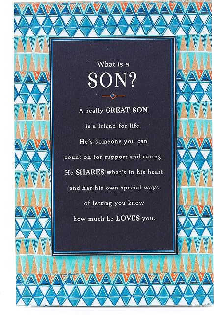 Birthday Card for Son, Birthday Card for Him, Son Birthday Card with Lovely Poem, Sentimental Message Birthday Card from Parent