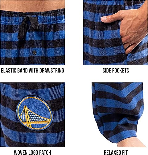 Miniatura 5 de Ultra Game NBA - Pijama para hombre, pantalón de franela muy suave, pijama de descanso