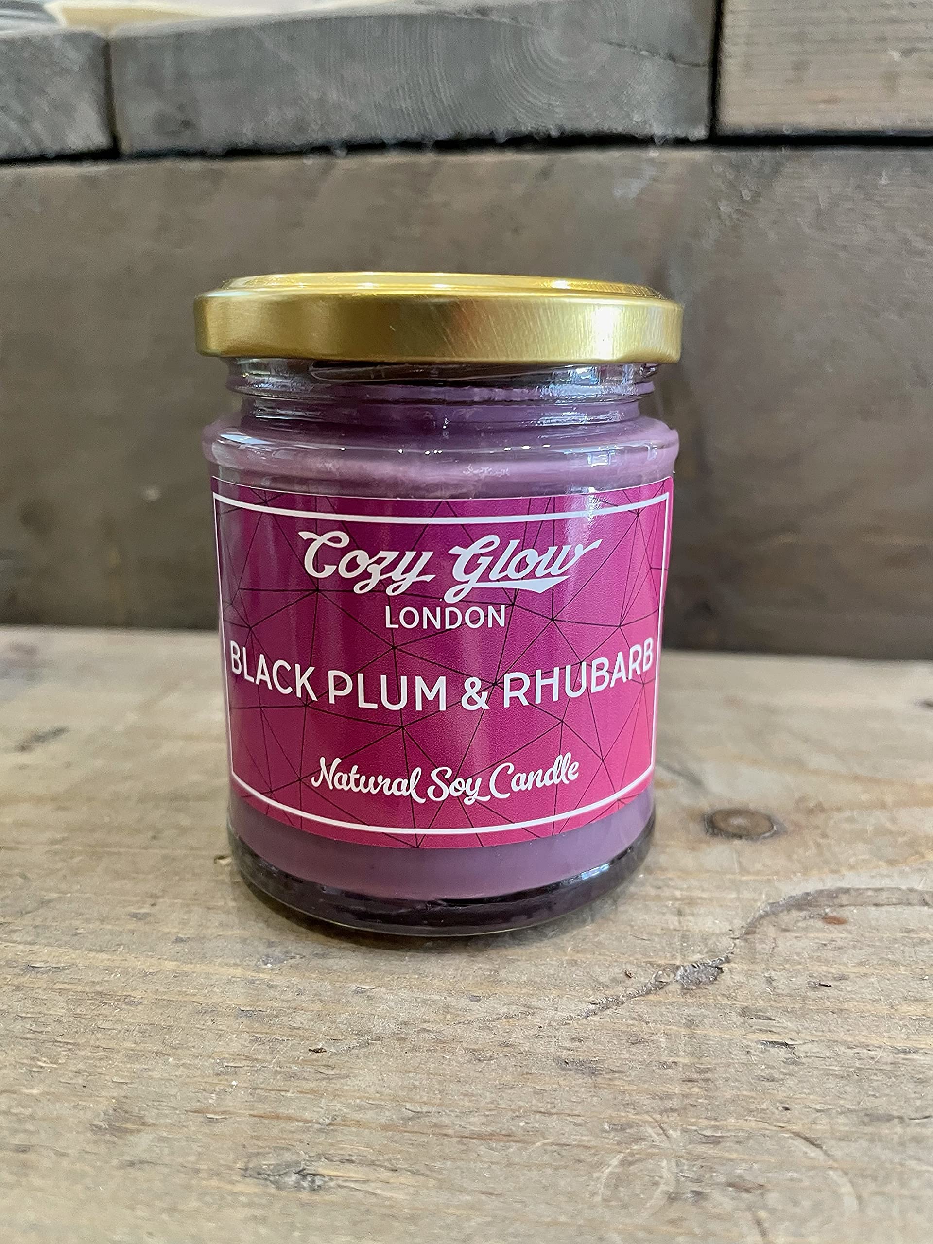 Cozy Glow Halloween-Soja-Kerzen, Trio, Kürbis-Gewürz, Apfelstrudel, schwarze Pflaume und Rhabarber.