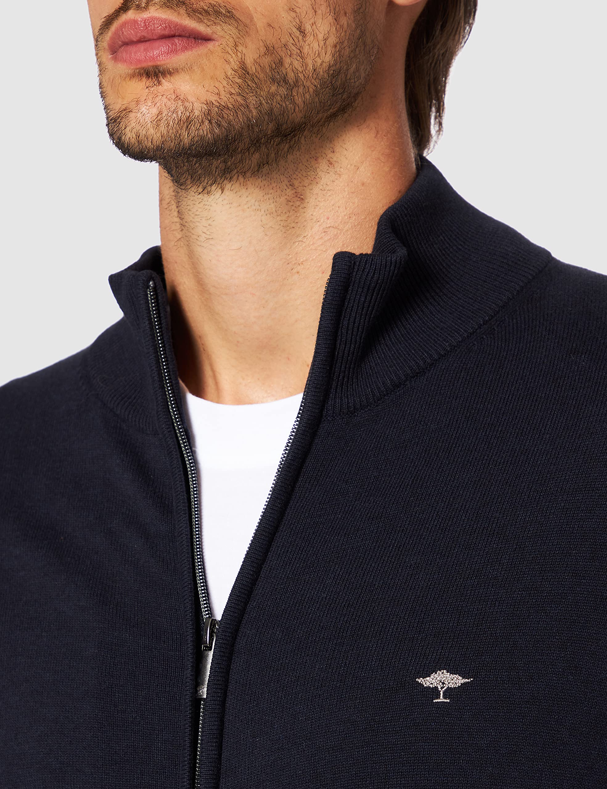 FYNCH-HATTON Strickjacke aus Baumwolle mit Stehkragen