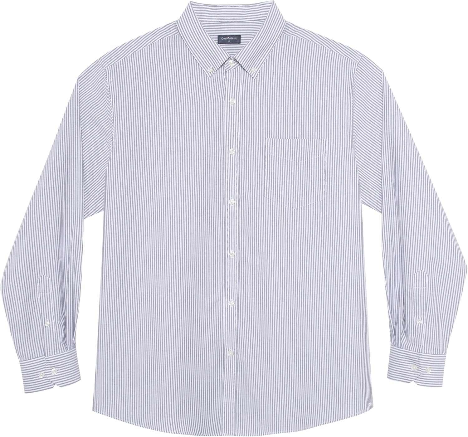 Big and Tall Oxford Dress Shirt for Men Button Down Shirts Long Sleeve Casual Shirt from XXL(T) to 6XL(T)