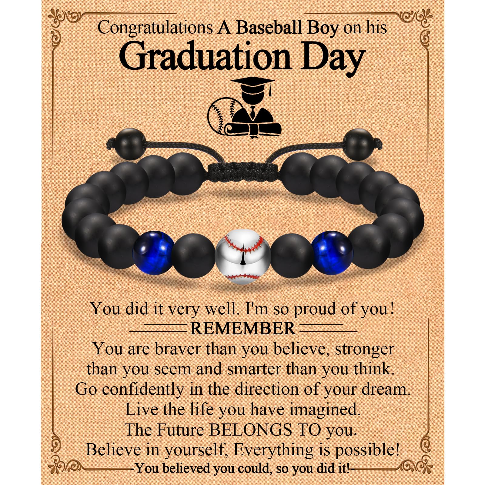 EFVISD Soccer Football Basketball Baseball Hockey Bracelet Gifts for Boys Players Team Lovers Son Grandson Brother Nephew Friend as Birthday/