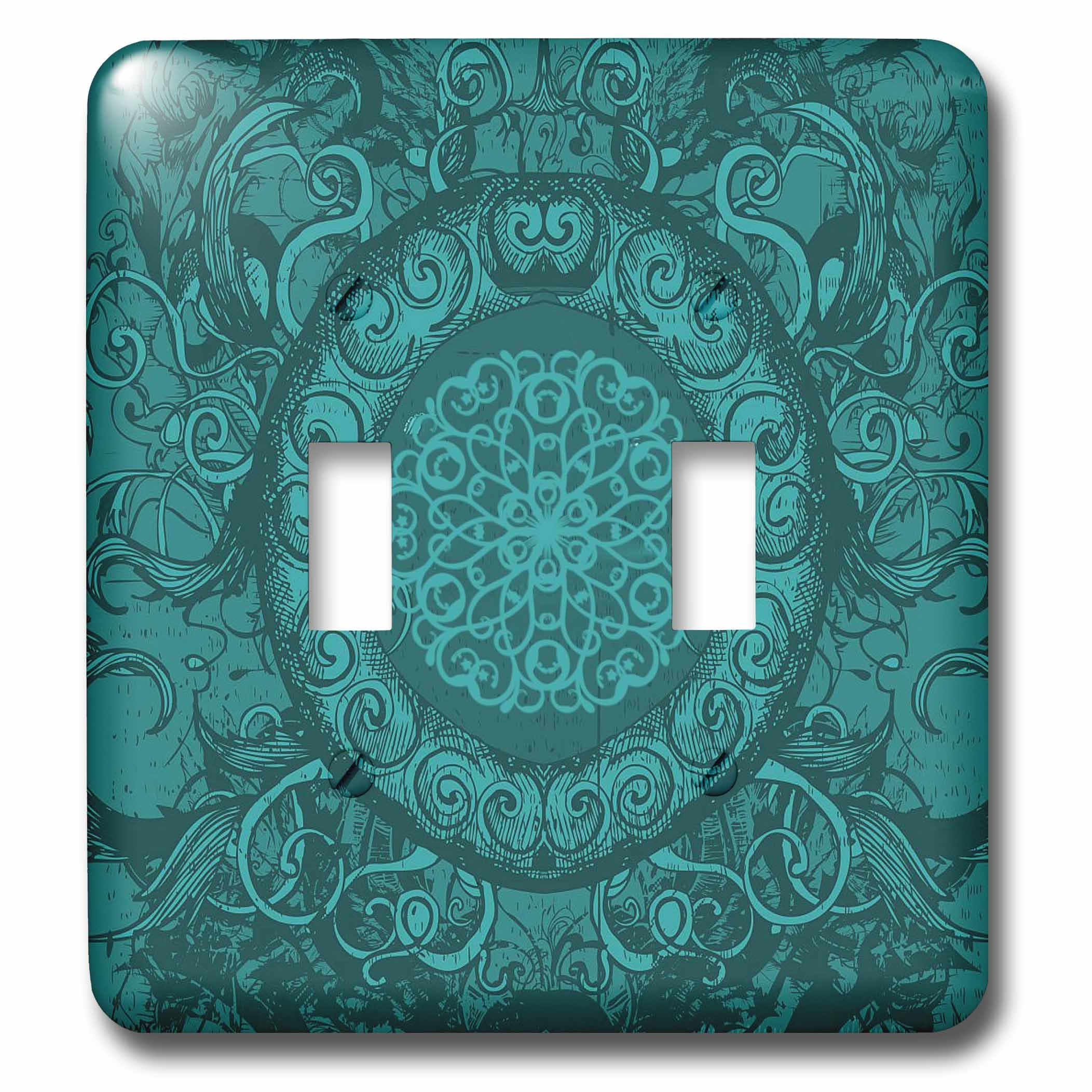 Interrupteur à bascule double turquoise 3dRose Renaissance Lsp_78442_2