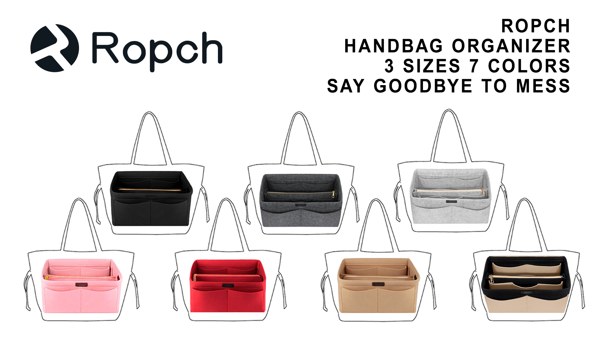 Taschen Organizer Shopper Clacce Handtaschen Organizer, Filz