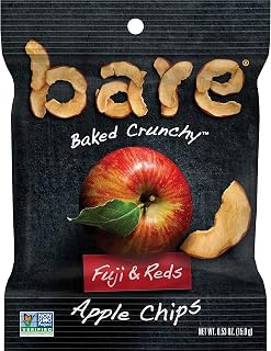 Bare Baked Crunchy Apple Chips, Fuji & Reds, Gluten Free, 0.53 Ounce(Pack of 24)