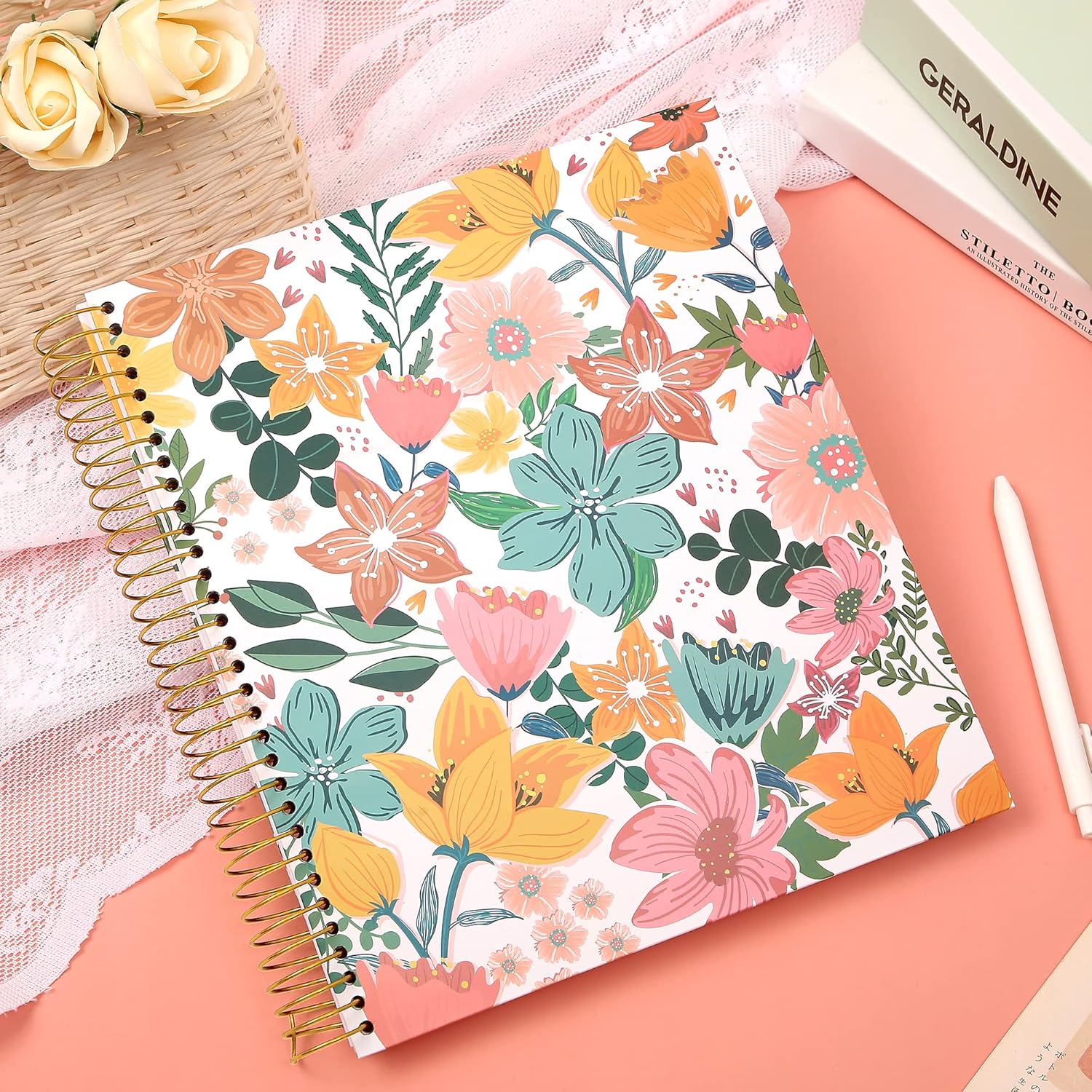 Spiral Notebook Colle Ruled Aesthetic Spiral Notebook
