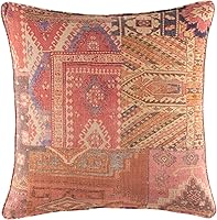 Vista 5 de Pine Cone Hill Anatolia - Funda de edredón de lino, tamaño estándar, patrón gráfico amarillo/naranja/marrón