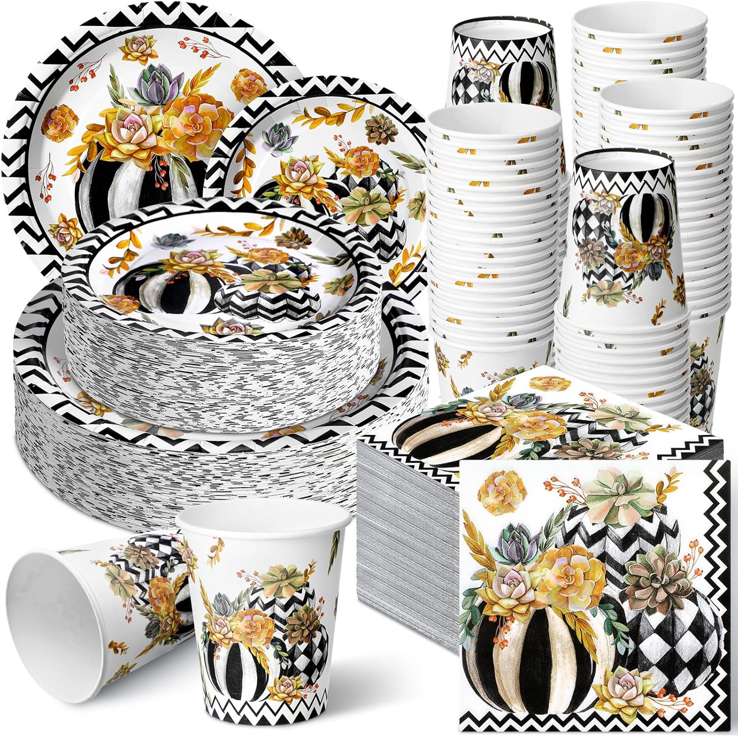 Hsei 250 Pcs Wildflower Graduation Disposable Plates and Napkins Floral Congrats Grad Disposable Tableware Set for 50 Guests Wildflower Paper Plates Napkins Cups for Girls Nurses Graduation Party