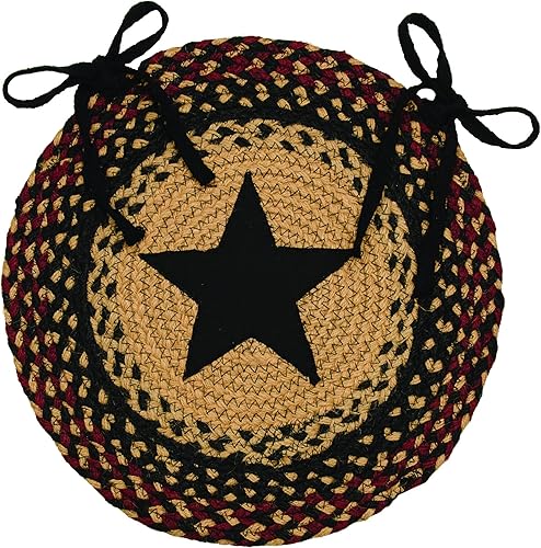 CWI Gifts BlackBerry Star - Almohadilla trenzada para silla, 15 pulgadas, multicolor CWI Gifts BlackBerry Star - Almohadilla trenzada para silla, 15 pulgadas, multicolor