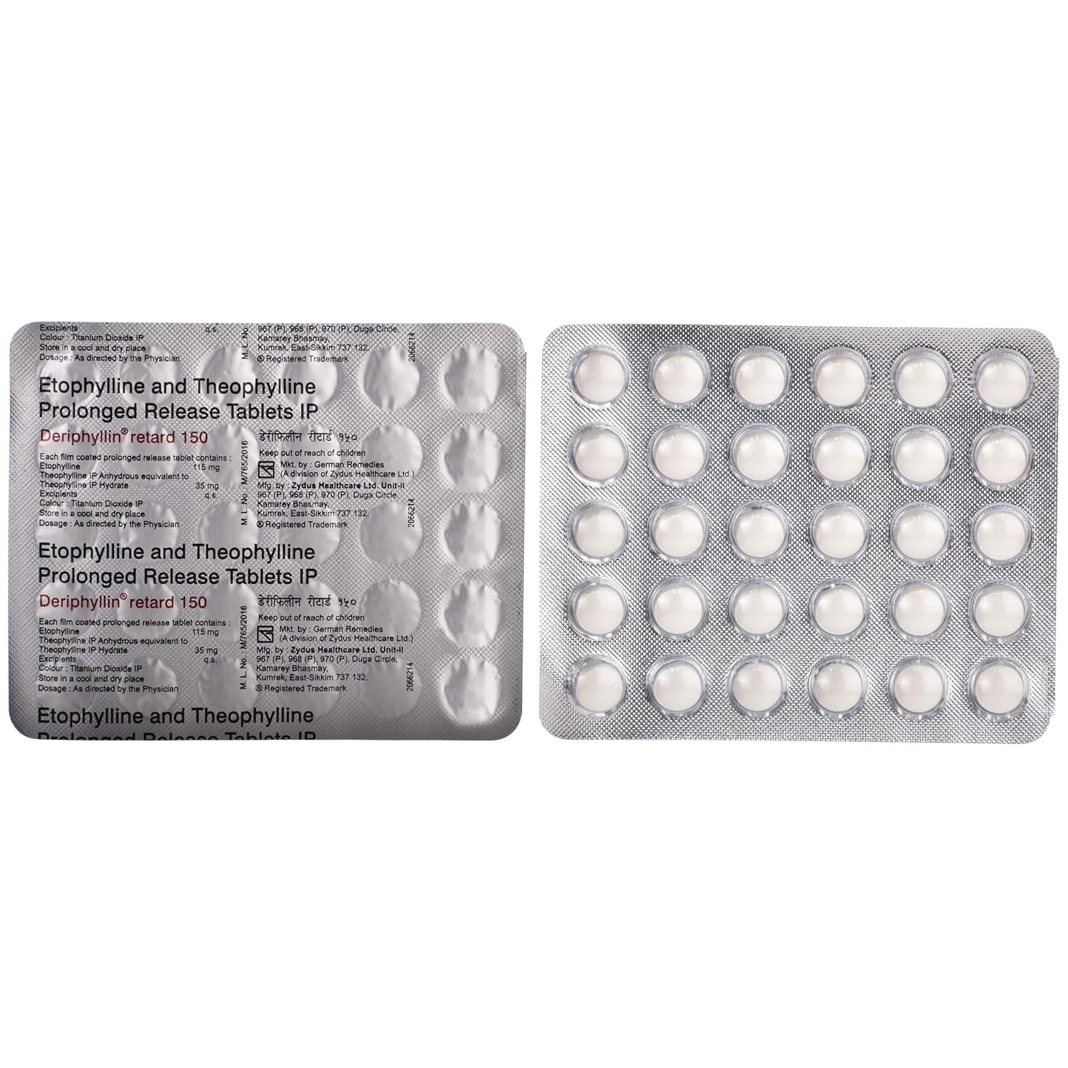 Deriphyllin Retard 150 Strip of 30 Tablets Amazon.in Health