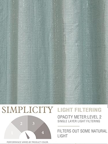 Miniatura 10 de THE ART BOX Cortinas semitraslúcidas con ojales de color blanco plateado de 45 pulgadas de largo, con purpurina brillante en tela de algodón,