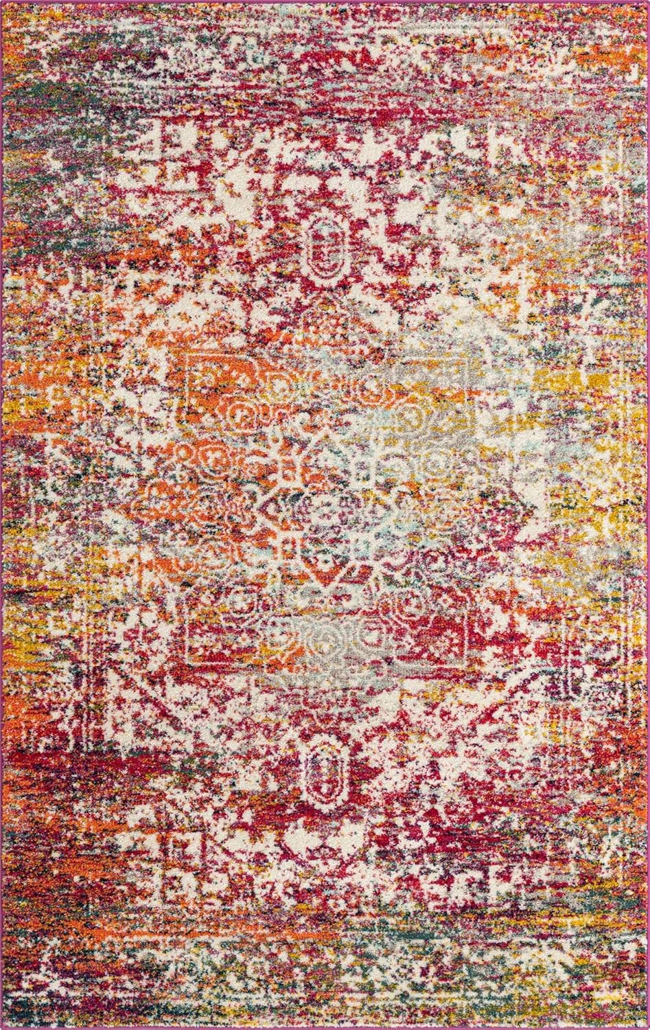 Rugs.com Arlington Collection Rug – 5' x 8' Multi Medium-Pile Rug Perfect for Living Rooms, Large Dining Rooms, Open Floorplans