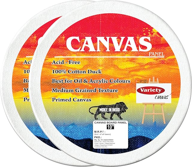 Variety Canvas Cycle Canvas Artiste du panneau Grade 5oz Triple couche de primure (10")