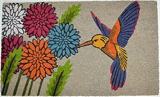 Imports DÃ©cor PVC Backed Coir Doormat, Blue Hummingbird, 18