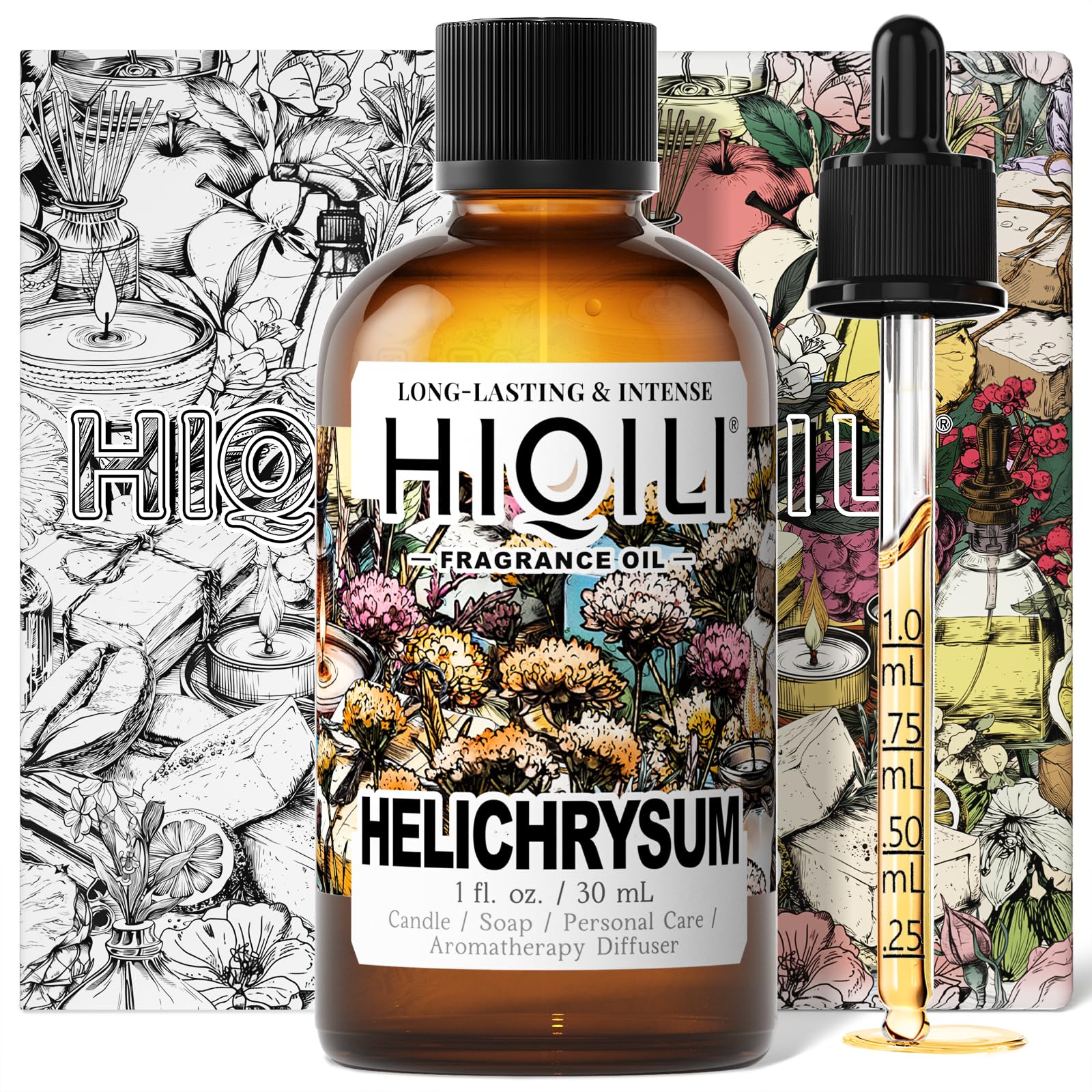 HIQILI Helichrysum Fragrance Oil, DIY Skin Care &amp; Body Product - 1 Fl Oz