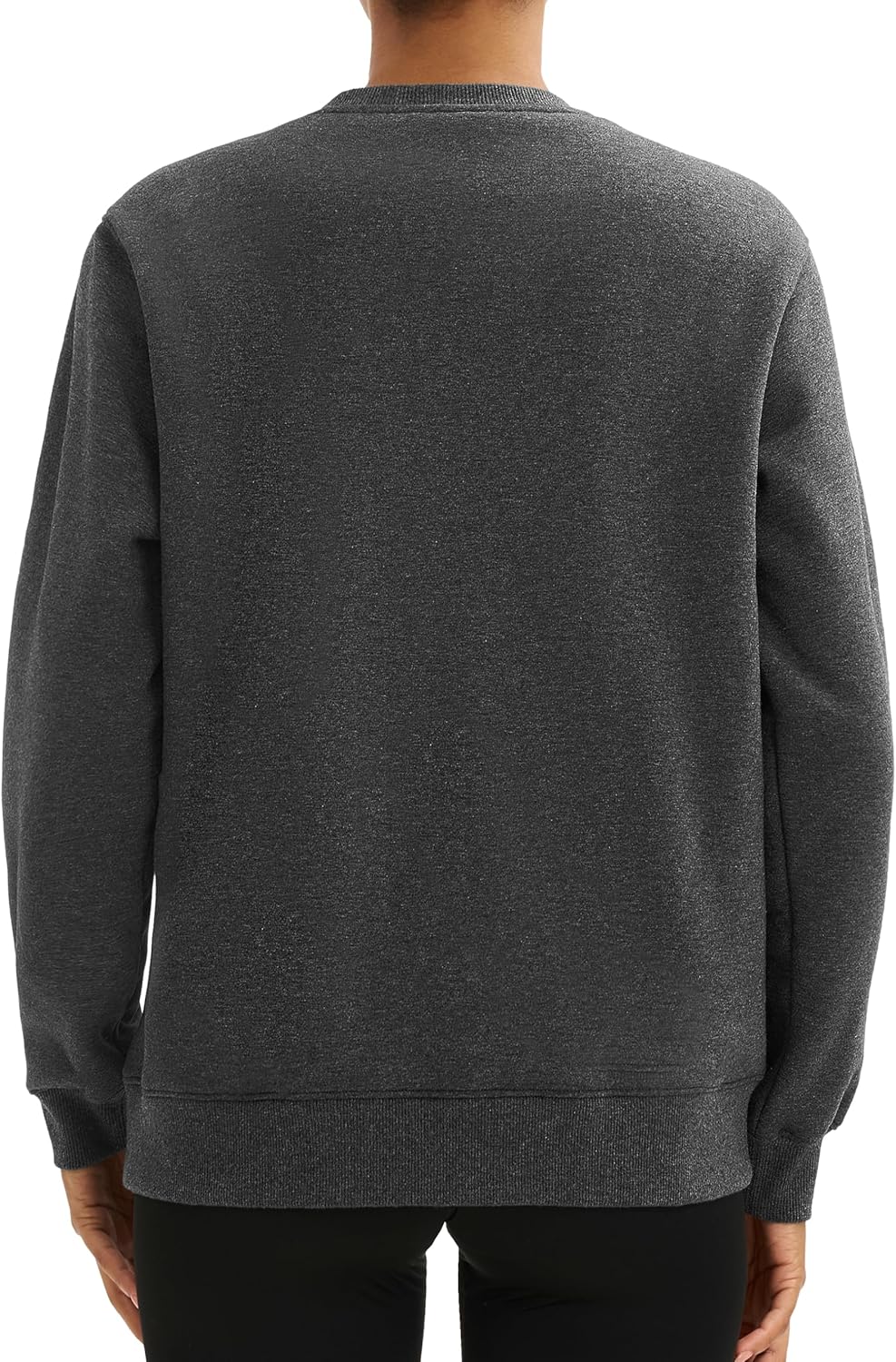 MAGCOMSEN Women's Sherpa Lined Sweatshirts Winter Warm Fleece Crewneck Pullover Thick Sweater Long Sleeve Tops Clothes - Image 6