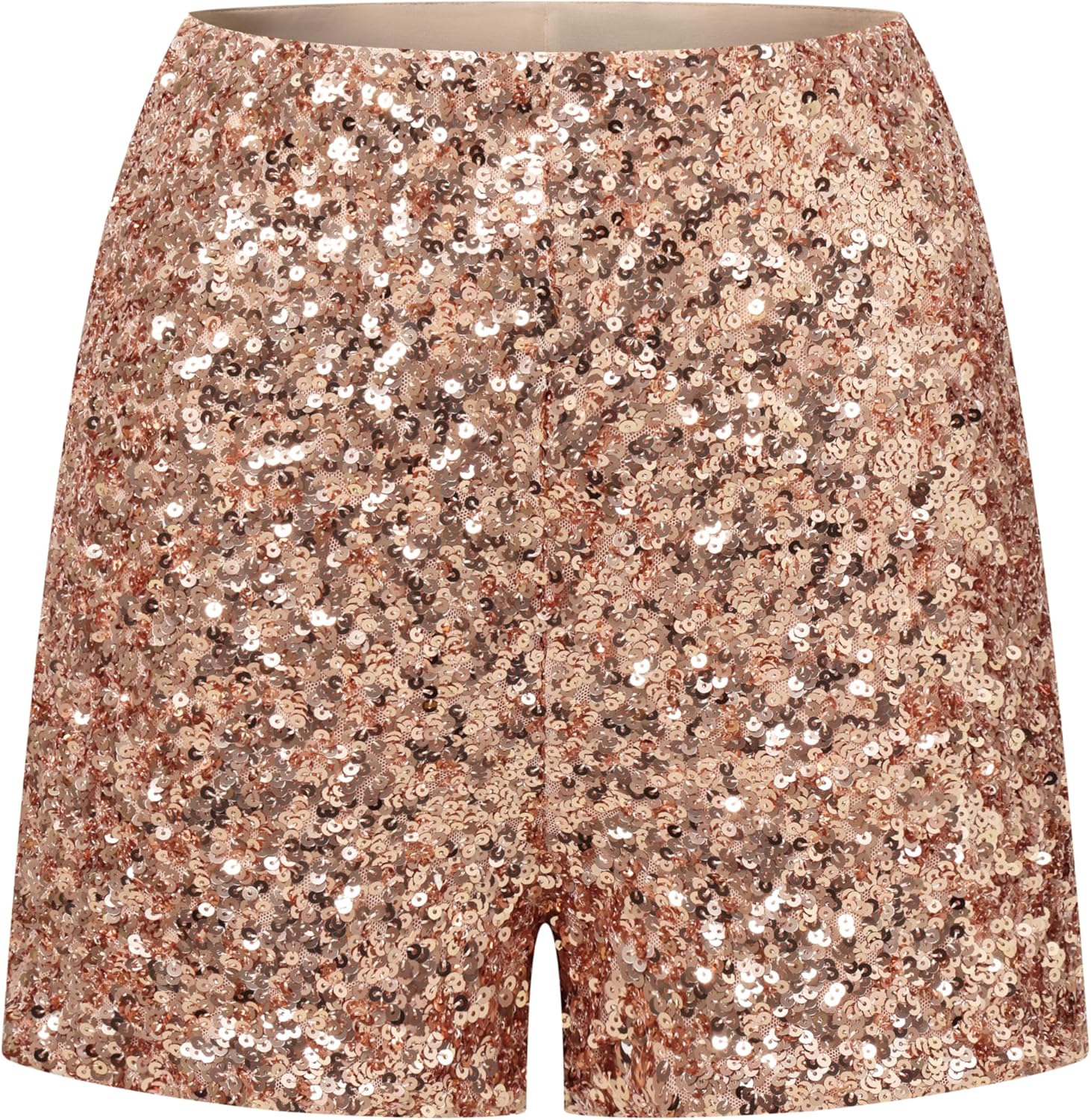 OThread & Co. Women's Sparkly Sequin Shorts Stretchy Night Out Party Shorts
