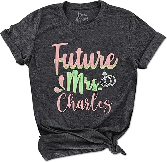 Custom Mrs Shirts for Womens Personalized Honeymoon Tees Gifts Wifey Future Mrs T-Shirt