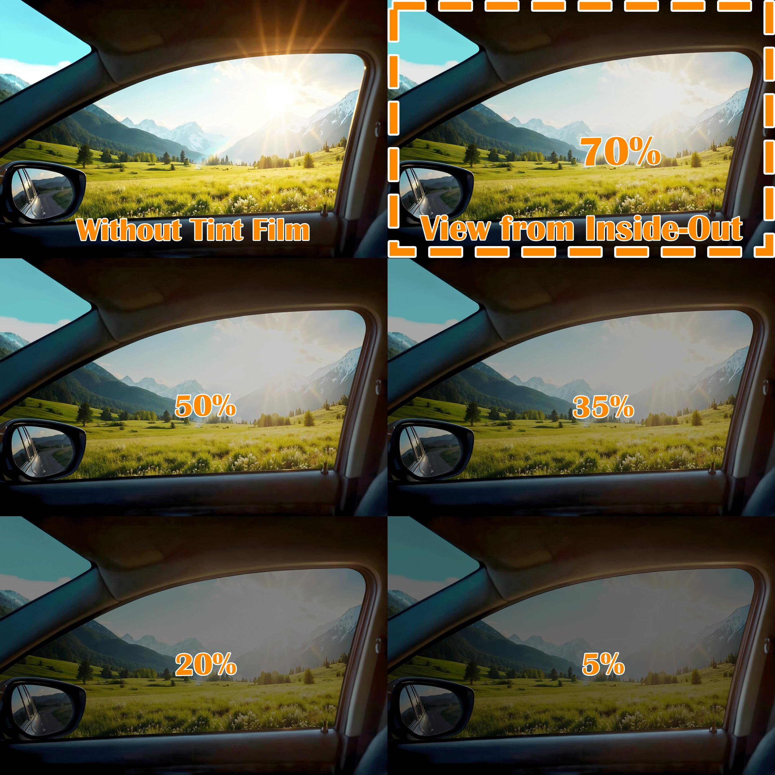 TINTCOM Film Solaire Auto Prédécoupé pour Citroen C3 5 Portes 2002-2010 - (70% Fumé Ultra Léger) - Vitres Latérales Avant - Protection UV et Chaleur, À Poser Soi-Même, Ajustement Précis