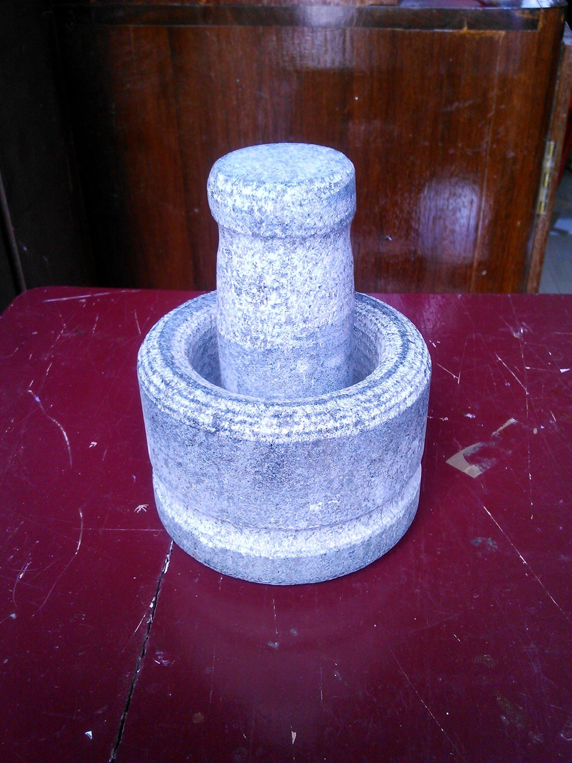 TejasCare Stone Mortar and Pestle Set/Khal Dasta Ural Set/Khalbatta okhli Masher
