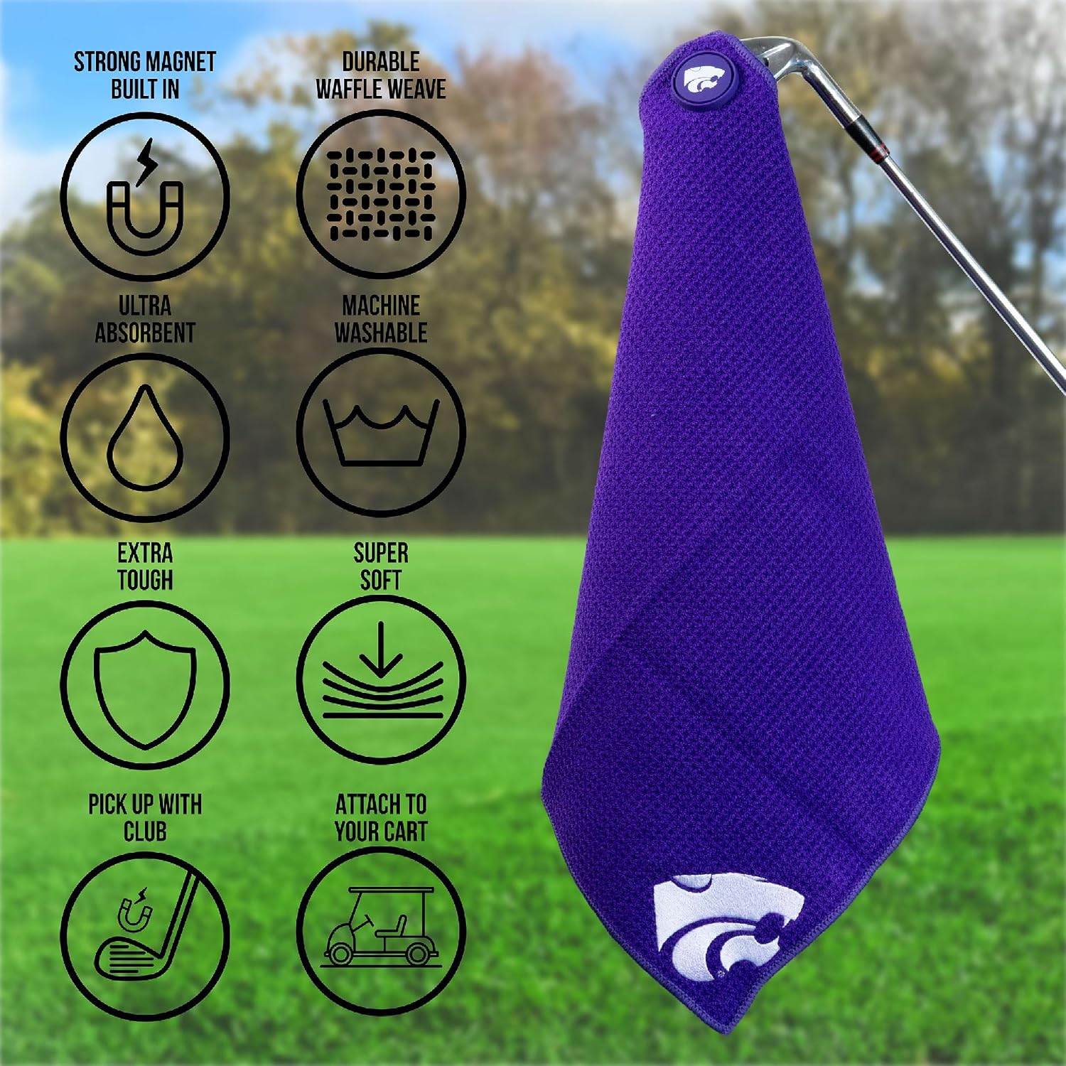 Team Golf / Parrot Paddles NCAA Kansas St Magnetic Microfiber Towel