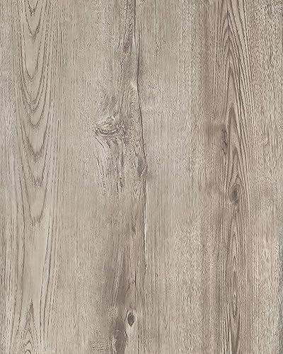 Feisoon Papel de contacto de madera de 177 x 394 pulgadas papel tapiz de madera marrón extraíble autoadhesivo papel tapiz de grano de madera gris