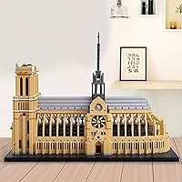 Vista 6 de Architecture Series Mini ladrillos para adultos y adolescentes, Francia Notre Dame de París, mini bloques de construcción, juego de microbloques