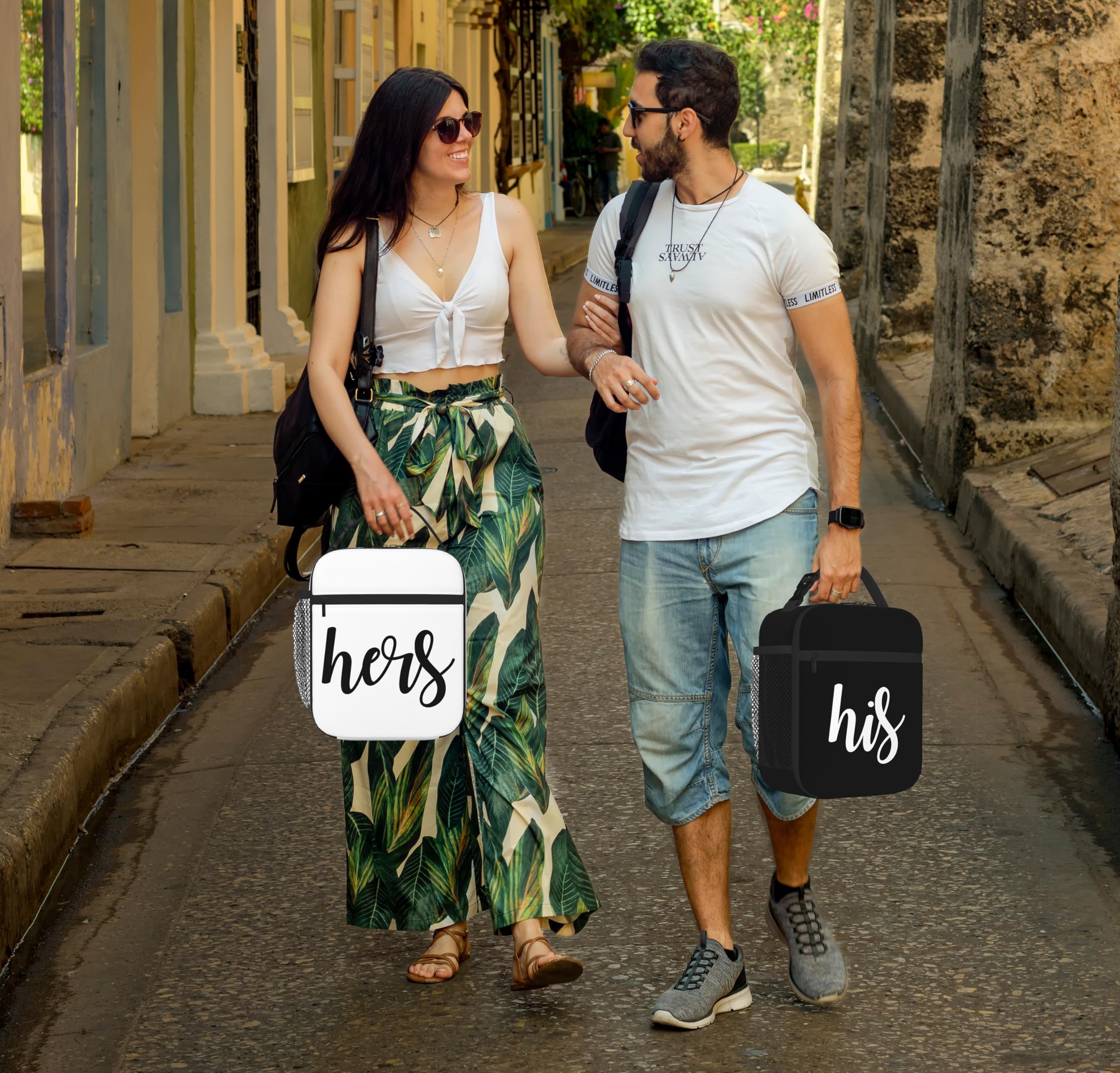 Amazon.com: WOEMOZAP His and Hers Lunch Bags Set – 2 Pack