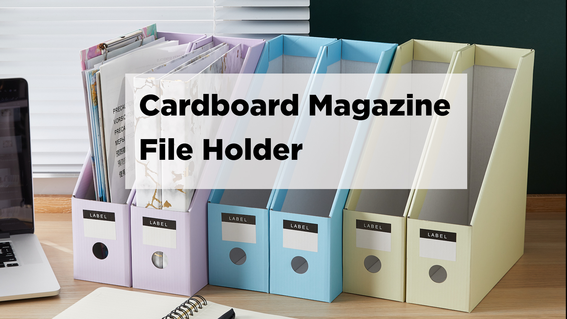 Amazon.com: Y YOMA Cardboard File Magazine Holder, Pastel Color, 6