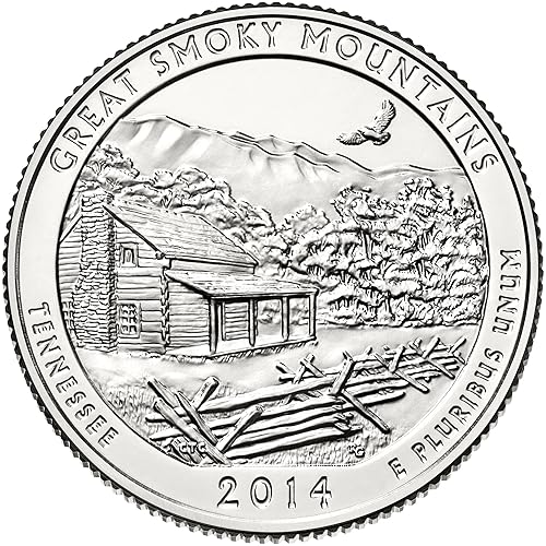 2014 America The Beautiful Silver Proof Smokey Mountains Deep Cameo (1/4) Good US Mint