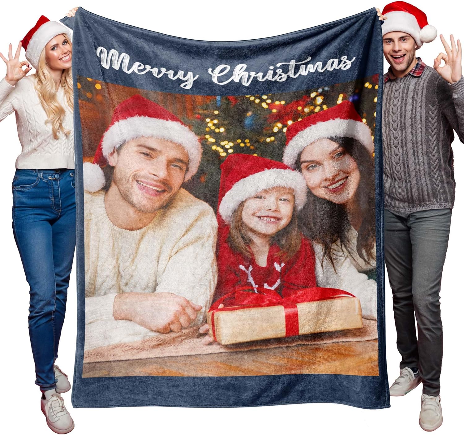 Personalised Photo Blankets Custom Picture Throw Blanket Birthday Gifts