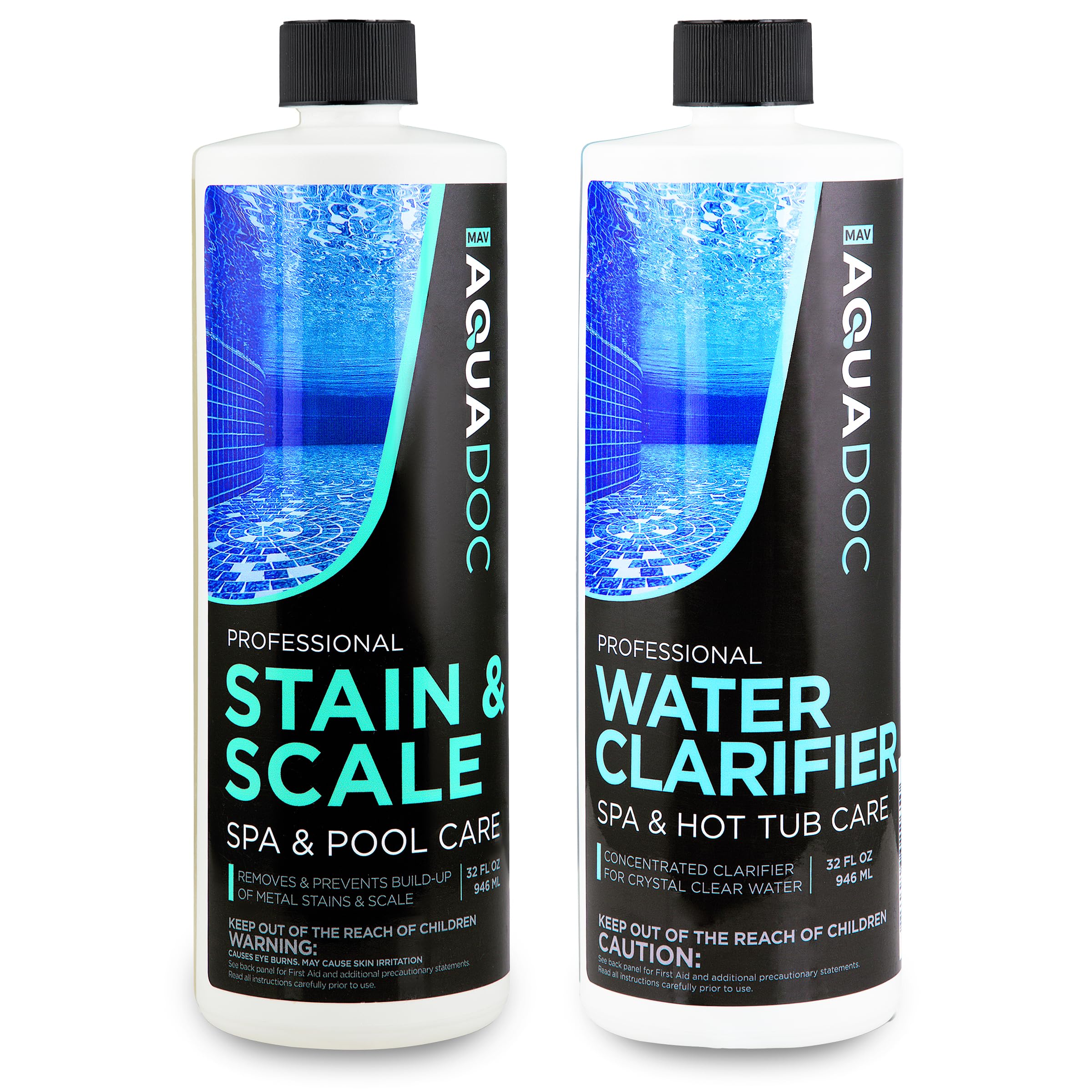 AquaDoc Spa Clarifier and Stain and Scale Control - 32oz Hot Tub Chemicals
