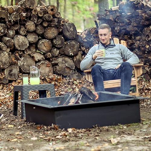 Miniatura 14 de Sunnydaze pozo cuadrado para fogata, de alta resistencia. Haga su propio pozo para fogata, disponible en múltiples tamaños., Contemporáneo, 30
