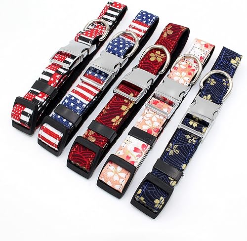 Miniatura 2 de Collar para perros, collar de diseño de algodón, lindos collares de flores para hembras y cachorros, para perros pequeños, medianos y grandes,