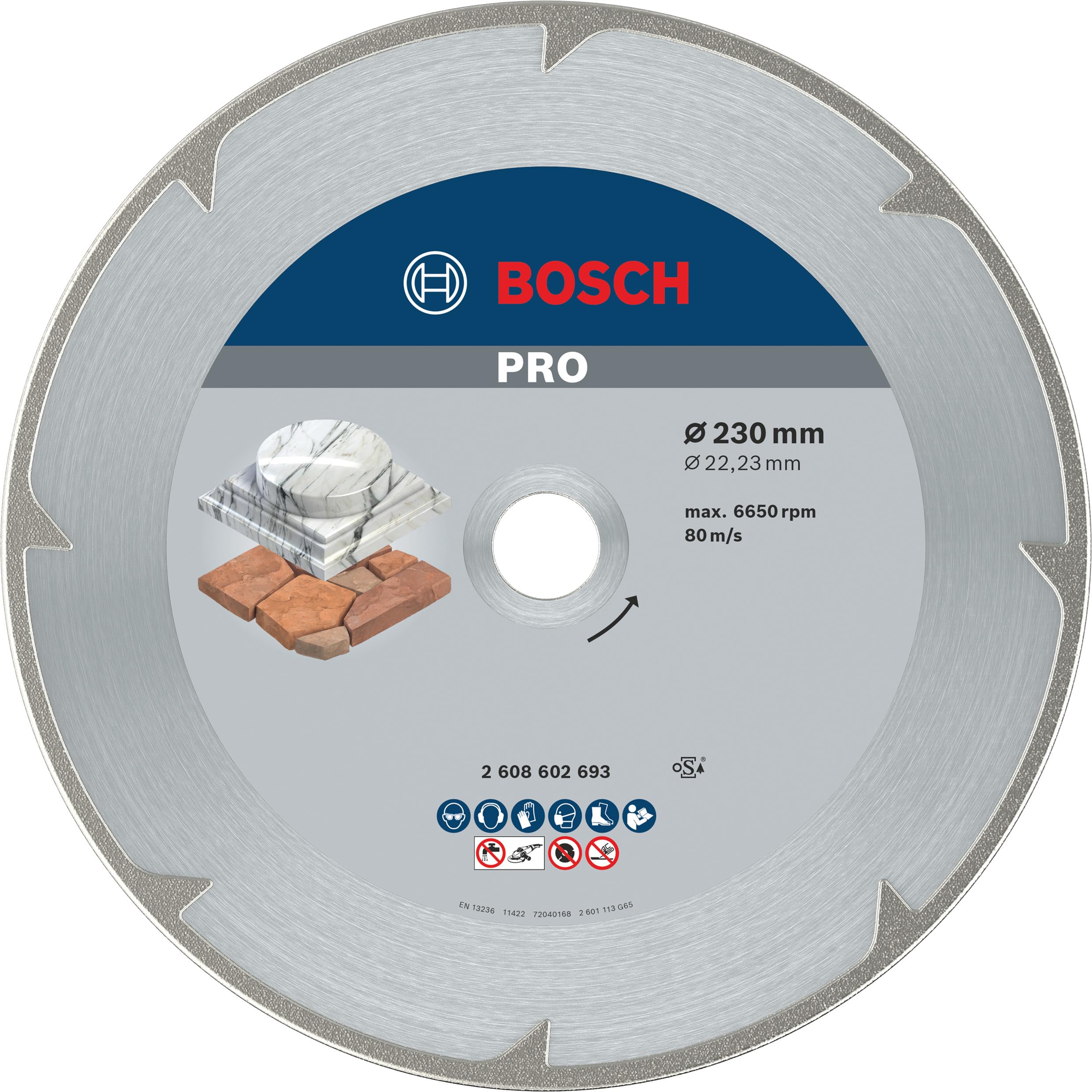 Bosch elmas kesme diski Marble, 230 x 22,23 X 2,2 x 3 mm, 2608602693 için en iyisi