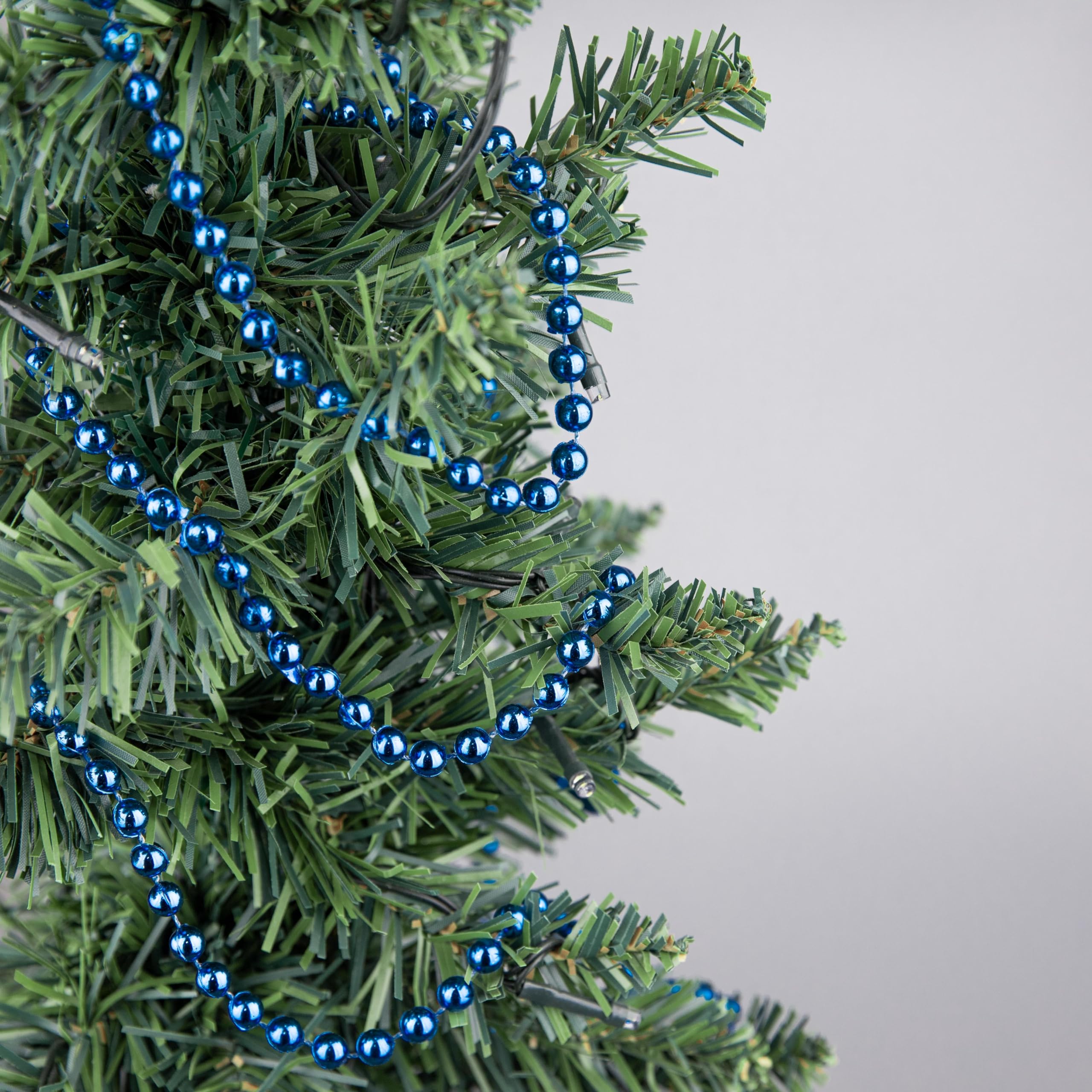 Guirlande De Perles De Noël Brillantes Bleues 7,2 M - Perles Artificielles Pour Sapin Et Décoration Festive