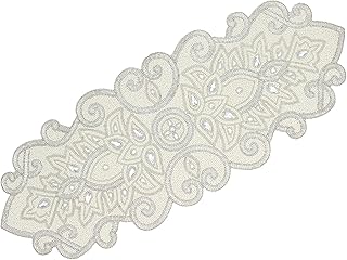 COTTON CRAFT Mila Scroll Handmade Beaded Table Runner - Halloween Harves...