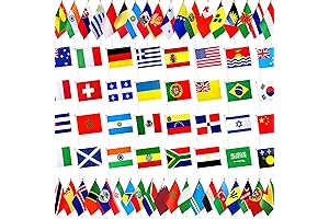 226 Countries International Flags of the World Mini Stick Flags for Outside