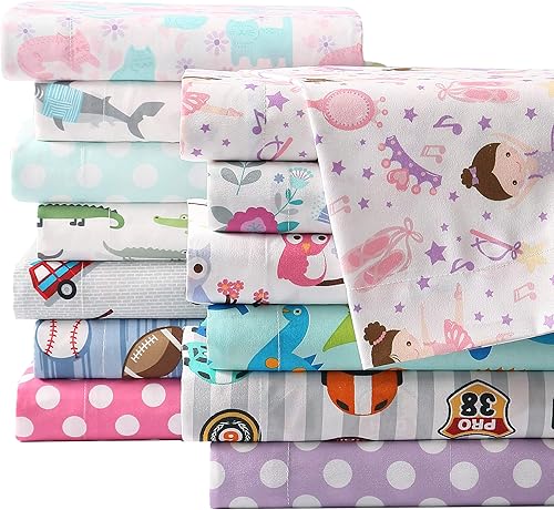 Miniatura 5 de Kute Kids - Juego de sábanas supersuave, fabricado con diseños y personajes especiales, incluye funda(s) para almohada en tamaño Twin, Full y Queen