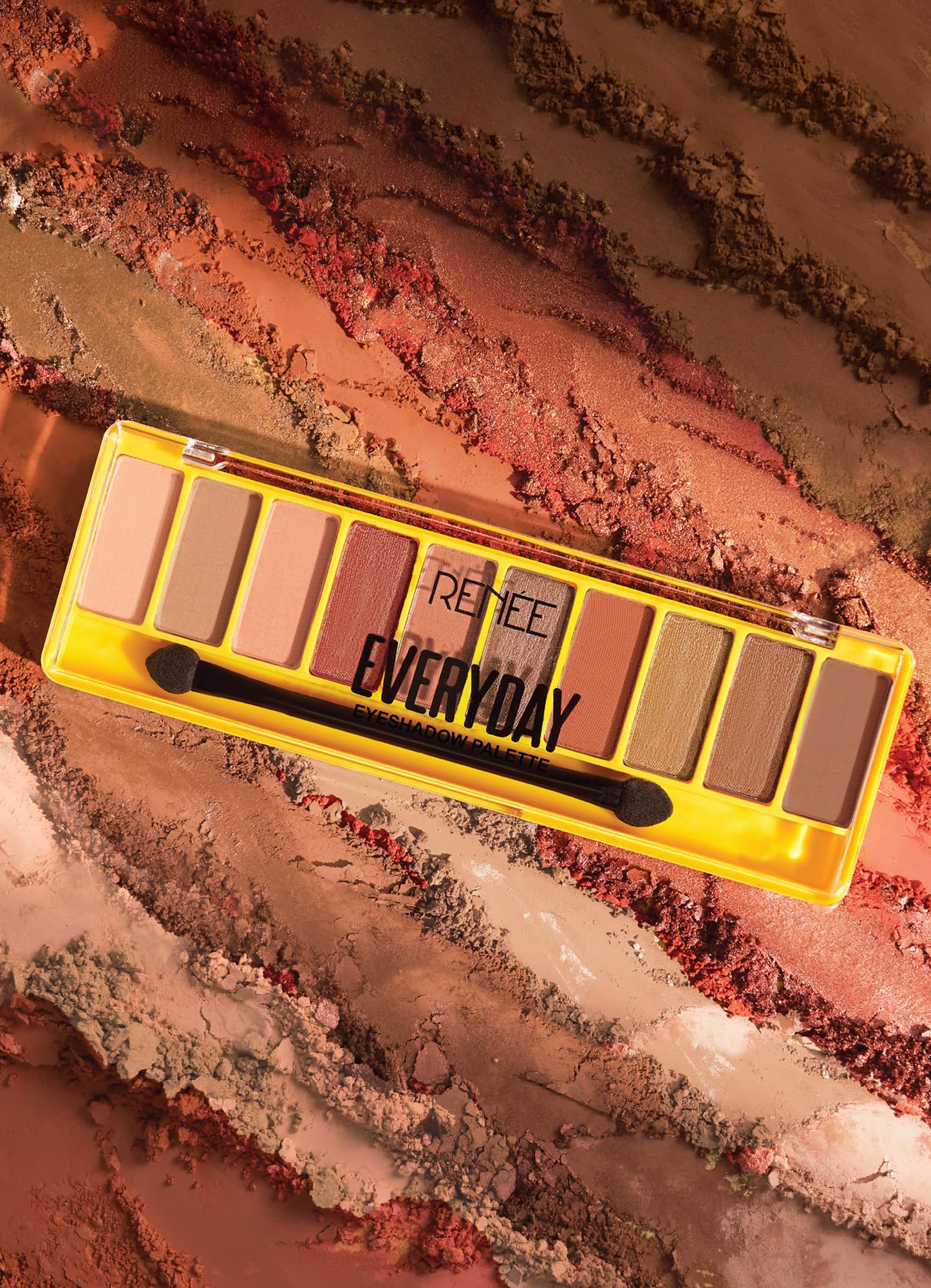 RENEE Everyday Eyeshadow Powder- Nude,Long Lasting & Non-Creasing,Easy-To-Blend,Highly Pigmented with Satiny Texture,Enriched with Vitamin C & Hyaluronic Acid & SPF 30,Skincare Infused Makeup,10 Gm