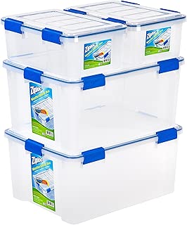 Ziploc WeatherShield 16 and 60 Quart Storage Box, 4 Pack, Clear - coolthings.us