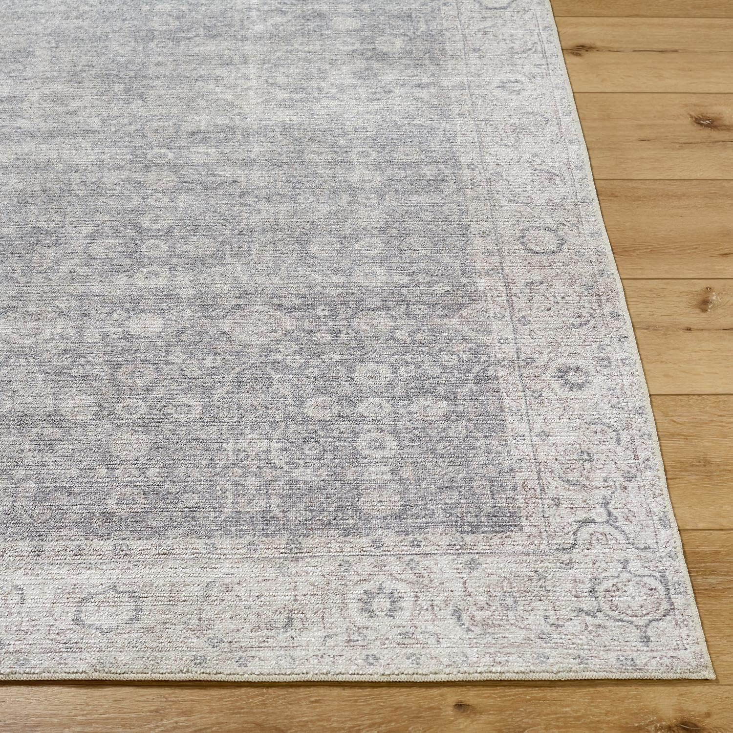 Livabliss x Our PNW Home Spokane Vintage Border Area Rug, 2'2" x 3'9", Off-White/Brown