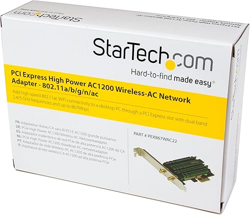 Miniatura 8 de StarTech.com PCI Express AC1200 Adaptador de red inalámbrica-CA de doble banda - Tarjeta WiFi PCIe 802.11ac - Tarjeta inalámbrica de CA de 2.45GHz,