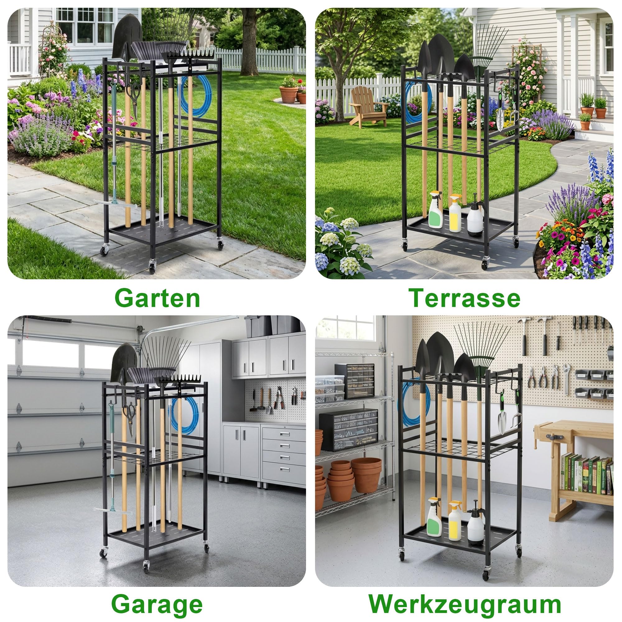 ohbien Rangement pour outils de jardin