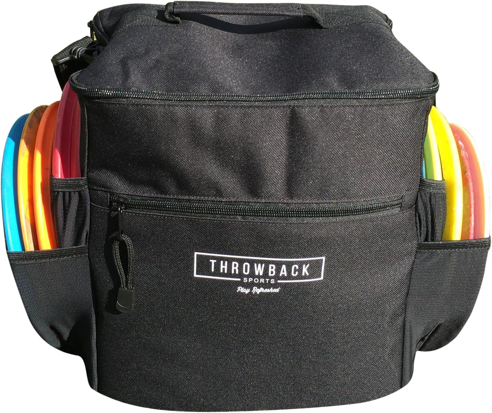 Throwback Mini Sack - Starter Disc Golf Bag with Cooler - Perfect Frisbee Golf Bag for Beginners, Holds 6 - 10 Discs